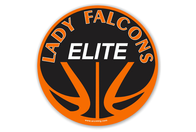 Lady Falcons Elite Basketball car magnet