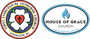 Custom church car magnets for First Evangelical Lutheran Church and House of Grace Church, used for outreach and fundraising