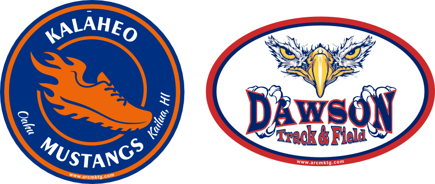 Track and field team fundraising car magnets