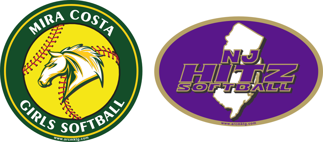 Custom softball fundraising car magnets for schools and travel teams
