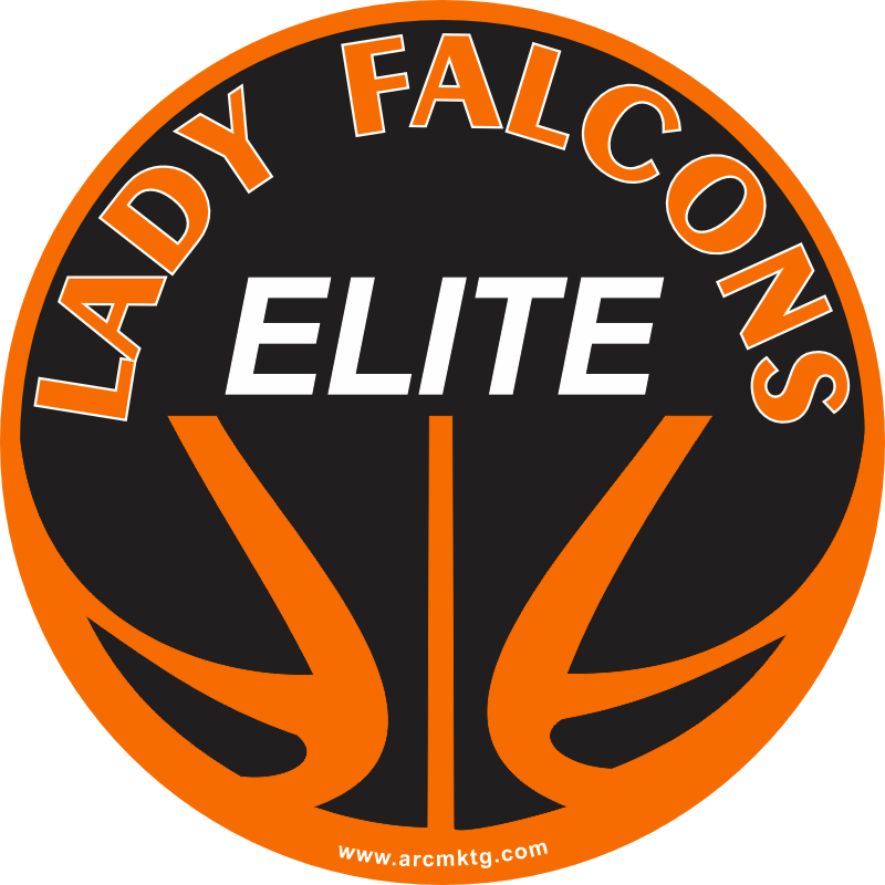 Finished Lady Falcons custom sports magnet designed by ARC Marketing