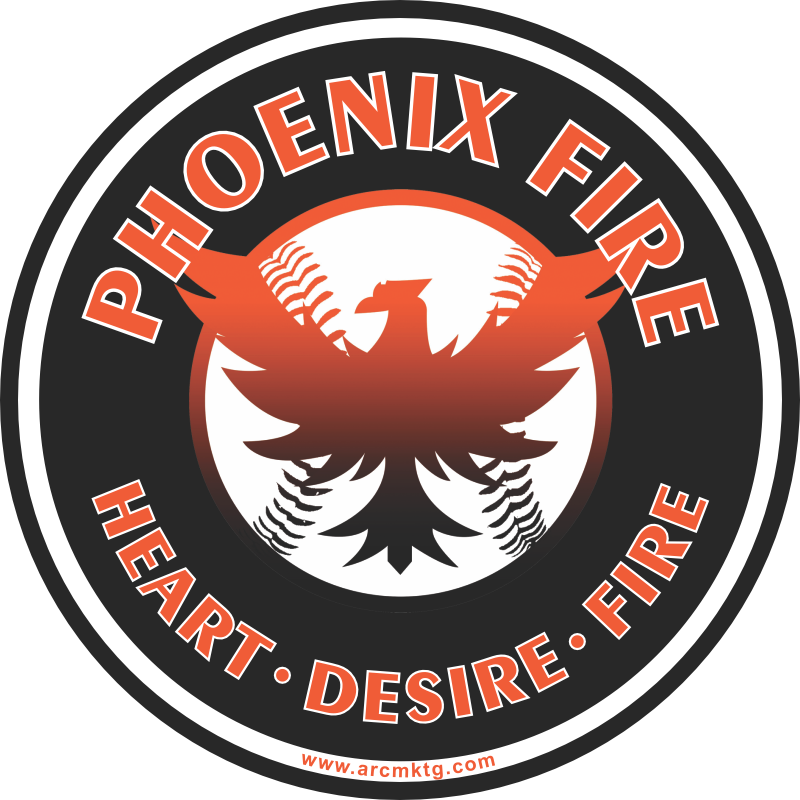 Finished Phoenix Fire custom sports magnet designed by ARC Marketing