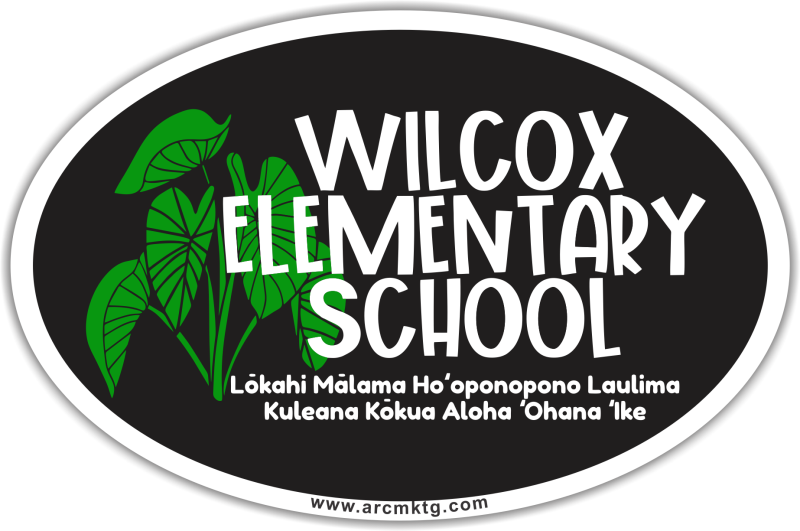 Finished Wilcox Elementary School custom car magnet designed by ARC Marketing